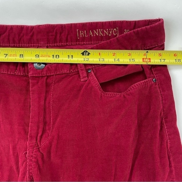 Blank NYC Women’s Burgundy Red Corduroy Skinny Pants Size 30 - Picture 8 of 10